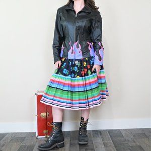 Vintage 1950's Rainbow Flower Circle Skirt